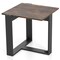 Rustic Brown Industrial End Table with Metal Frame Square Side Table Nightstand for Living Room Bedroom